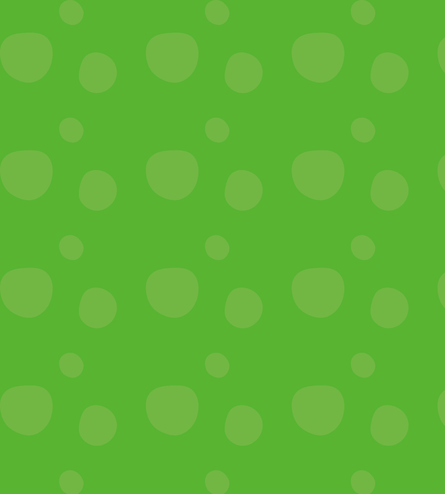 Seamless pattern of scattered, irregular light green shapes on a darker green background.